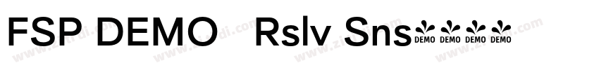 FSP DEMO   Rslv Sns字体转换